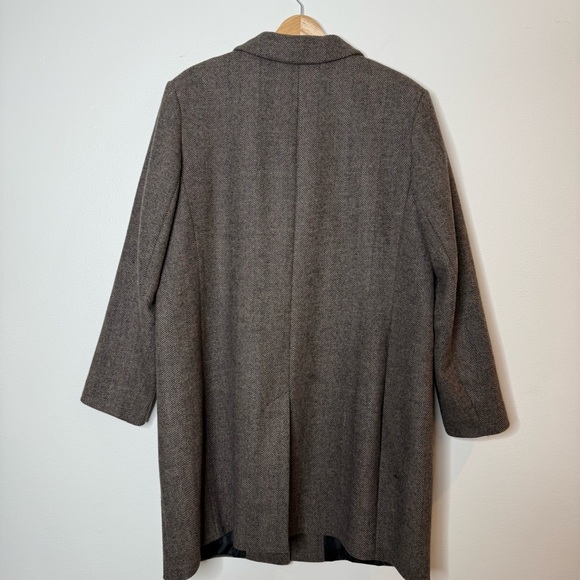 Lauren Ralph Lauren Wool Blend Herringbone Longline Classic Coat size 16 - Picture 6 of 9